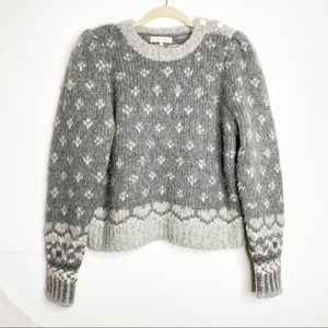 LoveShackFancy Grey Rosie Heart Jumper Size Medium